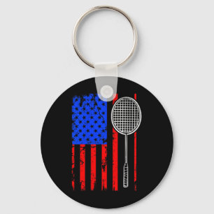 Llavero Bádminton de la bandera americana