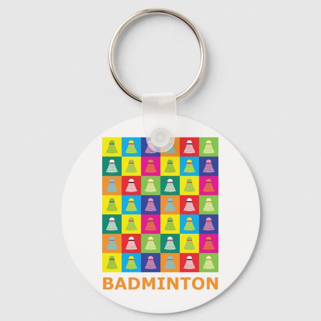 Llavero Badminton de Pop Art (Anverso)