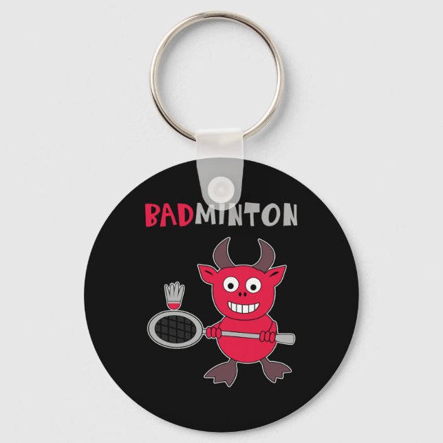 Llavero Badminton Devil Badminton Player Shuttle Sm (Anverso)