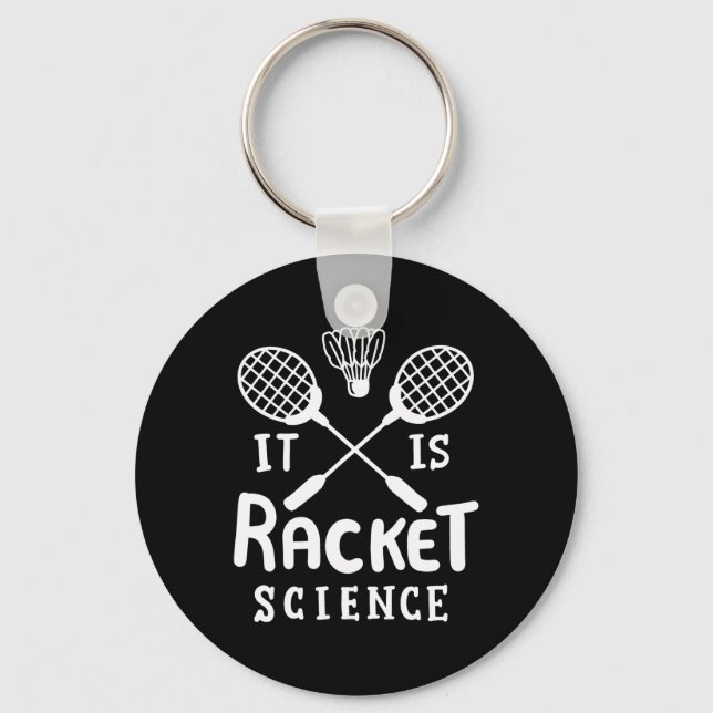 Llavero Badminton Es Ciencia De Racket (Anverso)