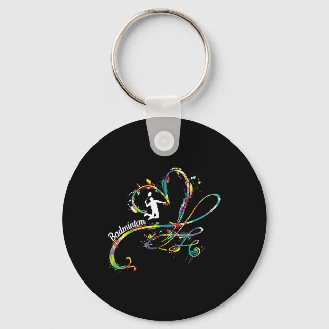 Llavero Badminton Game Player Shuttle Player (Anverso)