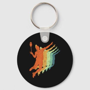 Llavero Bádminton, Hombres Mujeres Niños, Retro, Vintage,