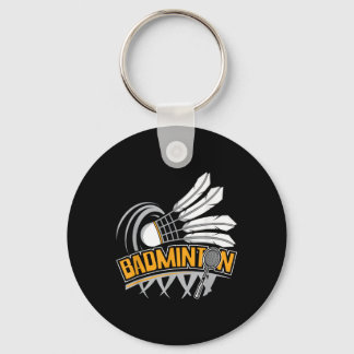 Llavero Bádminton - Jugador de bádminton Volante Plumilla