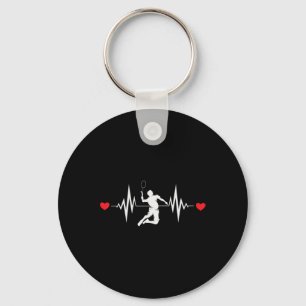 Llavero Badminton Lovers Heartbeat Clothing