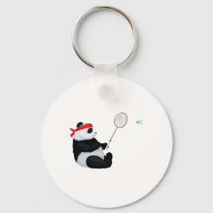 Llavero Badminton Panda Funny Sweet Sport Shuttle An