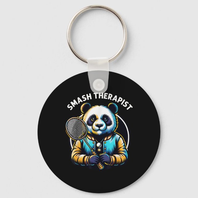 Llavero Badminton Player Pun Shuttle Smash Therapist Badmi (Anverso)