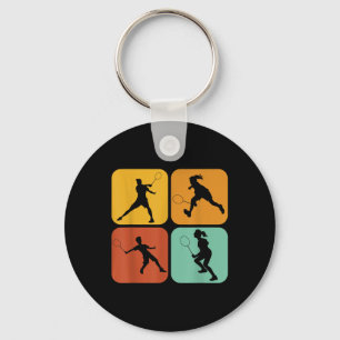 Llavero Bádminton Retro I Raqueta I Volante I Bádminton