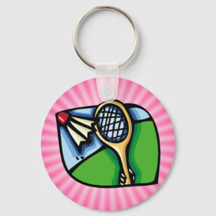 Llavero Badminton rosa