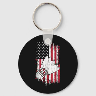 Llavero Bádminton - Tees de bádminton de la bandera estado