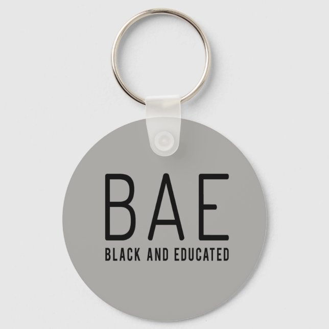 Llavero BAE Negro y Keychain Educado (Anverso)