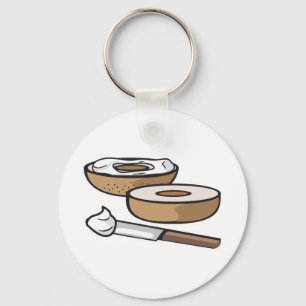 Llavero bagel con queso crema