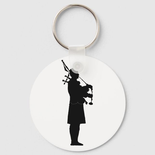 Llavero Bagpiper Silhouette (Anverso)