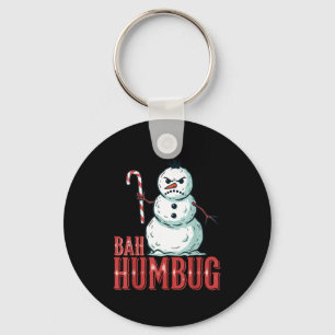 Llavero Bah Humbug Santa Sombrero Nieve Enojado Sarcástico