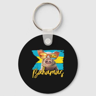 Llavero Bahamas Natación de Cerdo Caribeños Viajes De Play