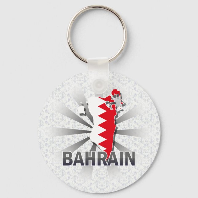 Llavero Bahrain Flag Map 2.0 (Anverso)