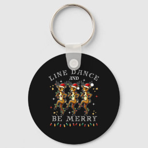 Llavero Bailar con la línea de renos y ser feliz Navidad