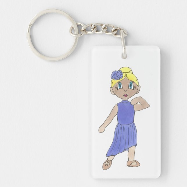 Llavero Bailar lírico Recital Vestido púrpura bailarina mo (Frente)