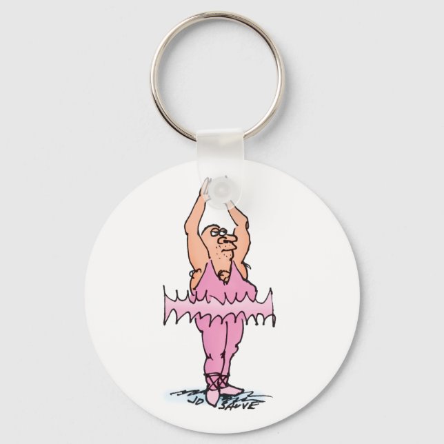 Llavero Bailarín de ballet graso en Tutu PInk (Anverso)