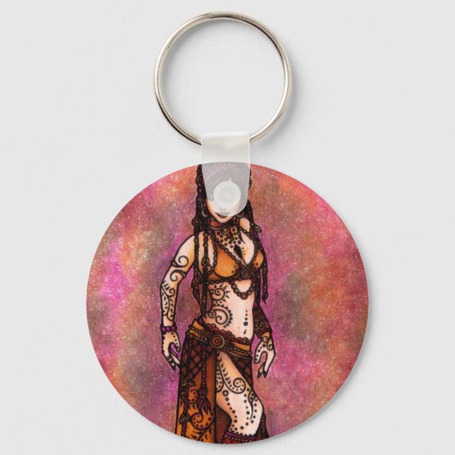 Llavero Bailarín de Belly tribales de Capricornio (Anverso)
