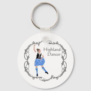 Llavero Bailarín de las Highlands escocesas Nudo celta Azu