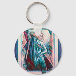 Llavero Bailarina Belly de arte decenal cubista