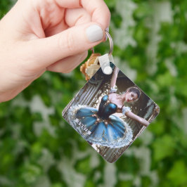 Llavero Bailarina de ballet con nombre personalizado de tu