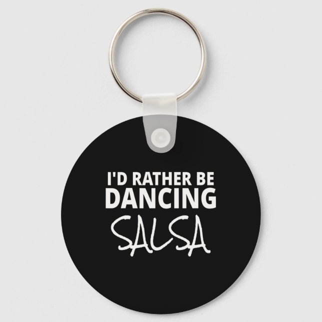 Llavero Bailarina de Salsa Merch Prefiero Bailar Diversión (Anverso)