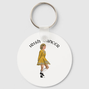 Llavero Bailarina de Step Irlandés - Vestido Dorado