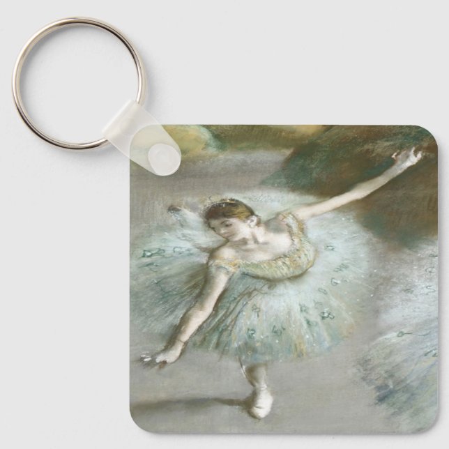 Llavero Bailarina en verde por Edgar Degas (Anverso)