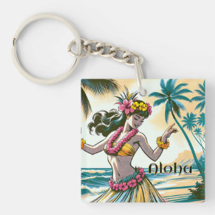 Llavero Bailarina hula en Aloha, Islas Hawái