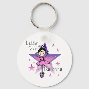 Llavero Bailarina Pequeña Estrella-Pelo Negro
