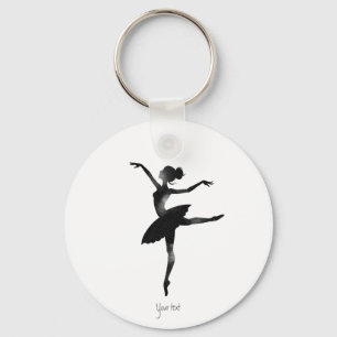 Llavero Bailarina personalizada acuarela elegante chic car