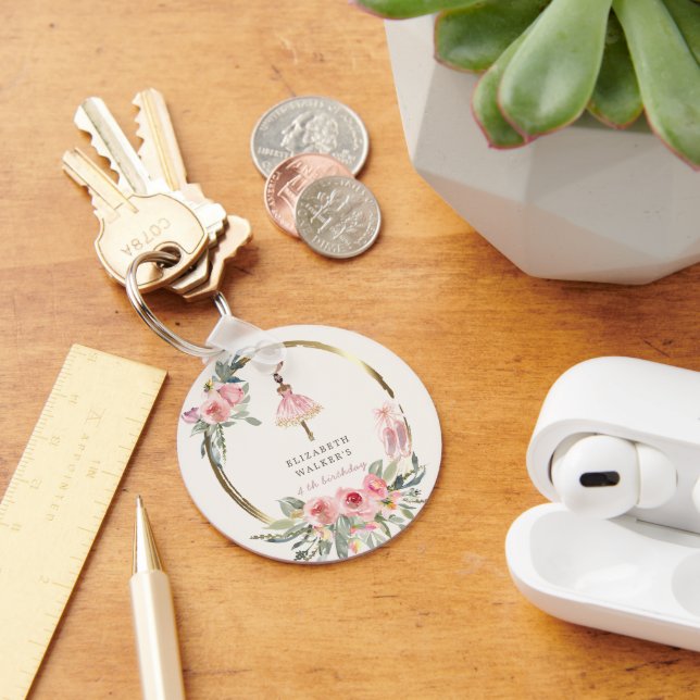 Llavero bailarina princesa floral de la cadena de cumpleañ (Escritorio )