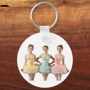 Llavero Bailarinas con tutús de colores suaves