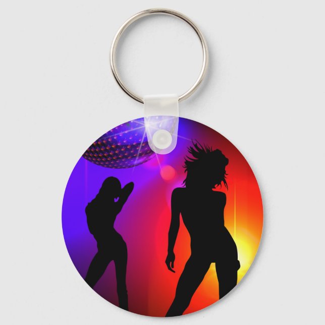 Llavero Bailarines Con Disco Bal Neon Colours Key Chain Gi (Anverso)