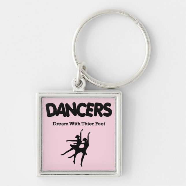 Llavero Bailarines de ballet sueñan con sus pies (Frente)