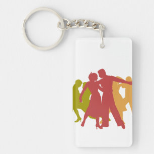 Llavero Bailarines latinos coloridos