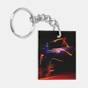 Llavero baile de auto púrpura