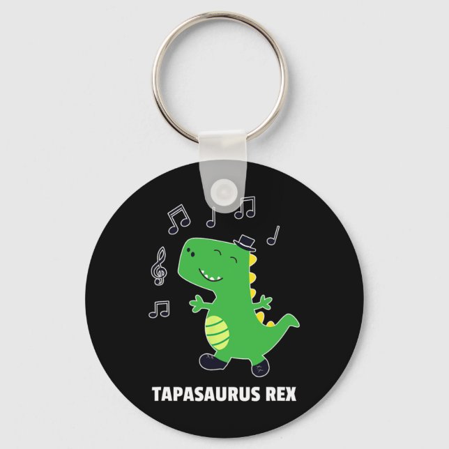 Llavero Baile de golpe -tapasaurus Rex-recital de dinosaur (Anverso)
