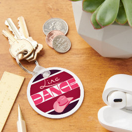 Llavero Baile de línea Amor Cowboyhat rosa