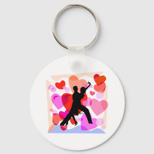 Llavero Baile de salón de baile de los corazones