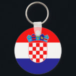 Llavero ¡Bajo costo! Bandera de Croacia<br><div class="desc">El diseño clásico de la bandera de Croacia está disponible en muchos productos de nuestra tienda! ¡Muestra tu orgullo croata con estos artículos especiales o compra algo para ese croata especial en tu vida!</div>