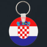 Llavero ¡Bajo costo! Bandera de Croacia<br><div class="desc">El diseño clásico de la bandera de Croacia está disponible en muchos productos de nuestra tienda! ¡Muestra tu orgullo croata con estos artículos especiales o compra algo para ese croata especial en tu vida!</div>