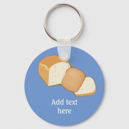 Llavero Bakery themed cut bread loaf with your text