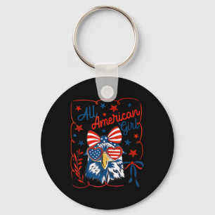 Llavero Bald Eagle Coquette Bow All American Chica Happy 4