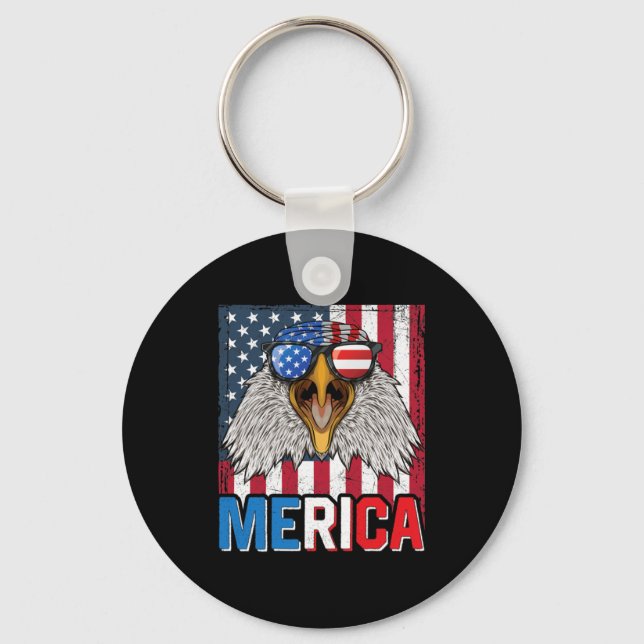 Llavero Bald Eagle Merica 4 de Julio (Anverso)