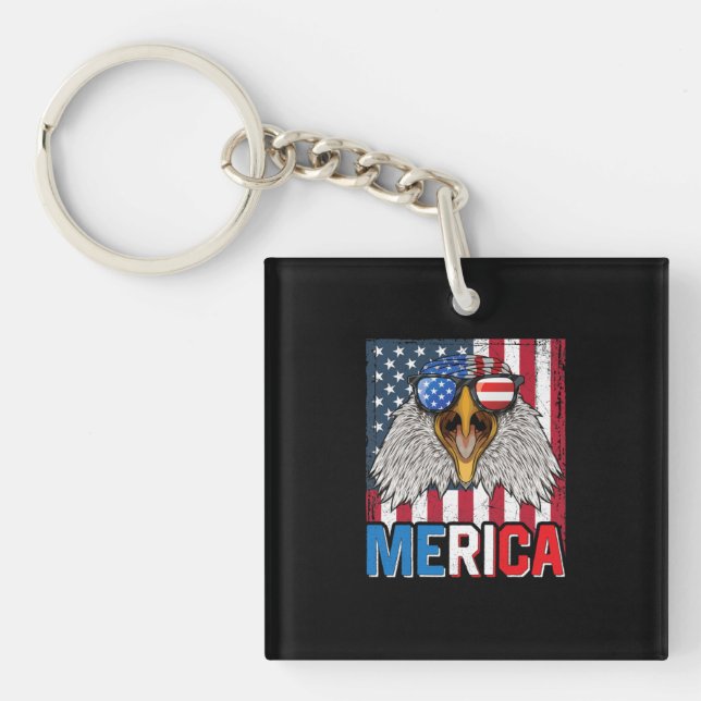 Llavero Bald Eagle Merica 4 de Julio (Frente)