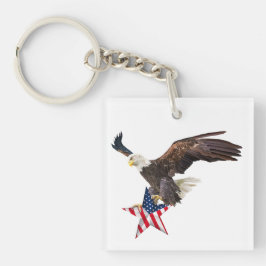 Llavero Bald eagle US flag