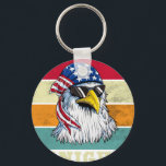Llavero Bald Eagle Women Men Vintage 4th Of July You Free<br><div class="desc">A stylish keychain featuring a vintage classic car design. A perfect accessory for car lovers and collectors. Great for everyday use or as a small and thoughtful gift for classic car enthusiasts.</div>