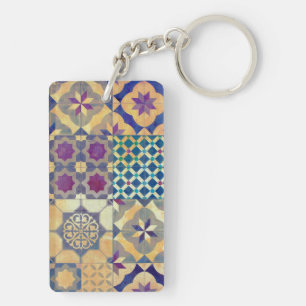 Llavero Baldosas coloridas tradicionales del Mediterráneo